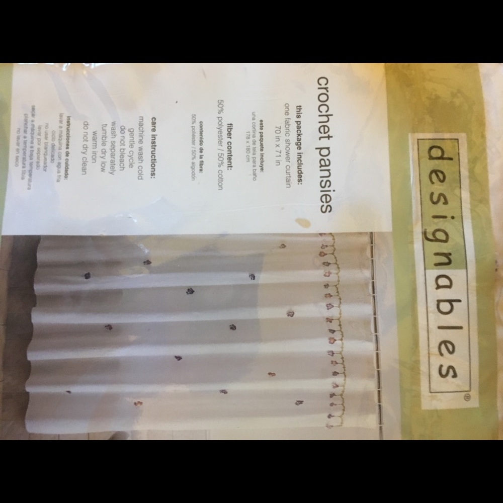 Shabby chic shower curtain